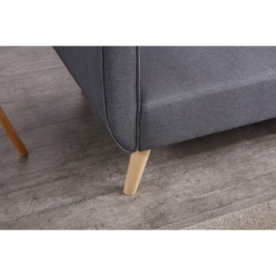 Canapé scandinave convertible 3 places gris OLIVER
