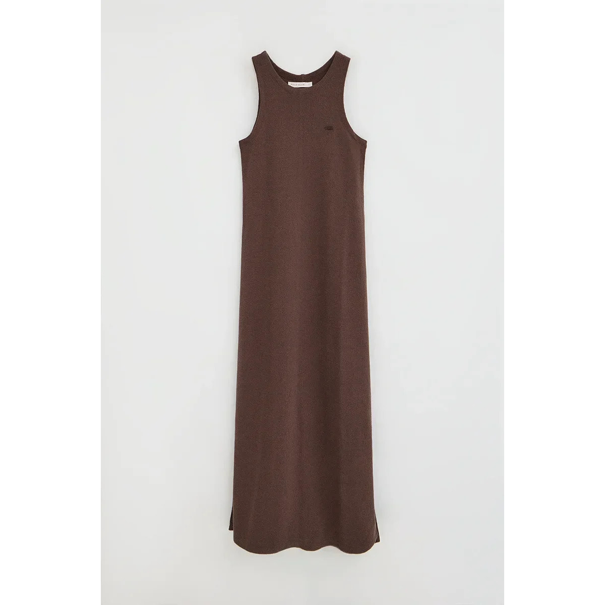 Vestido color chocolate de punto rustico con logo Polo Club