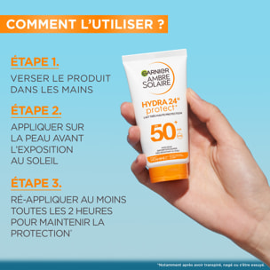 Garnier Ambre Solaire Hydra Protect 24H Lait Très Haute Protection SPF50+ 50mL