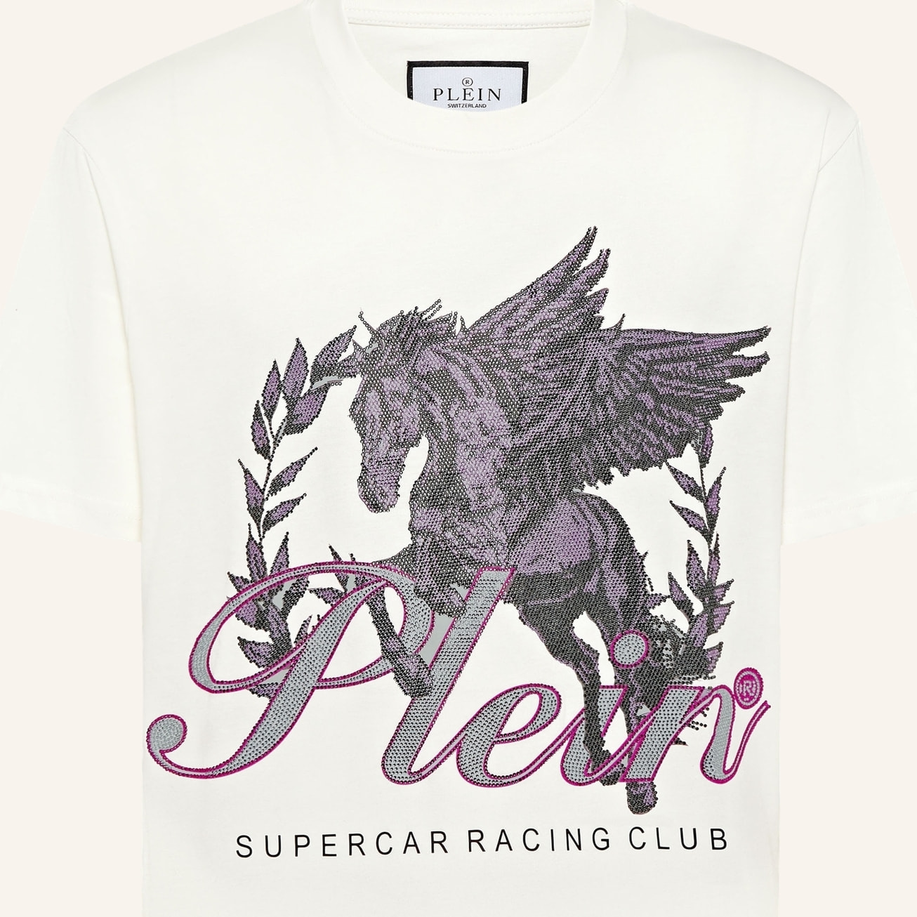 PHILIPP PLEIN Camiseta de cuello redondo RACING