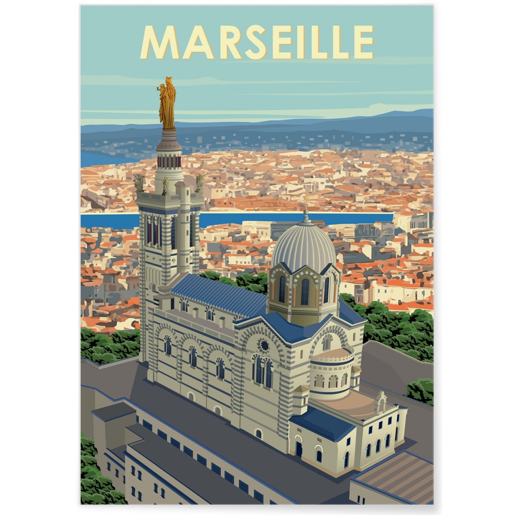 Affiche ville Marseille 3