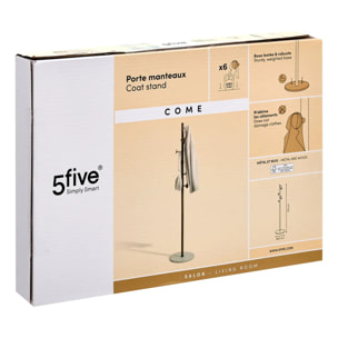 Porte-manteaux Come 6 patères arrondies