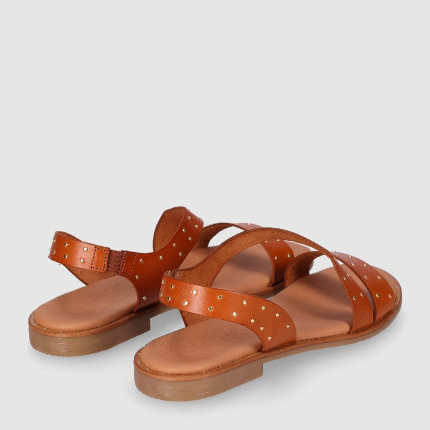 Sandalias de Piel - Cuero - Tacón: Bajo