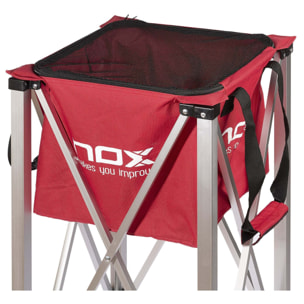 Cesto plegable con ruedas para clases de pádel