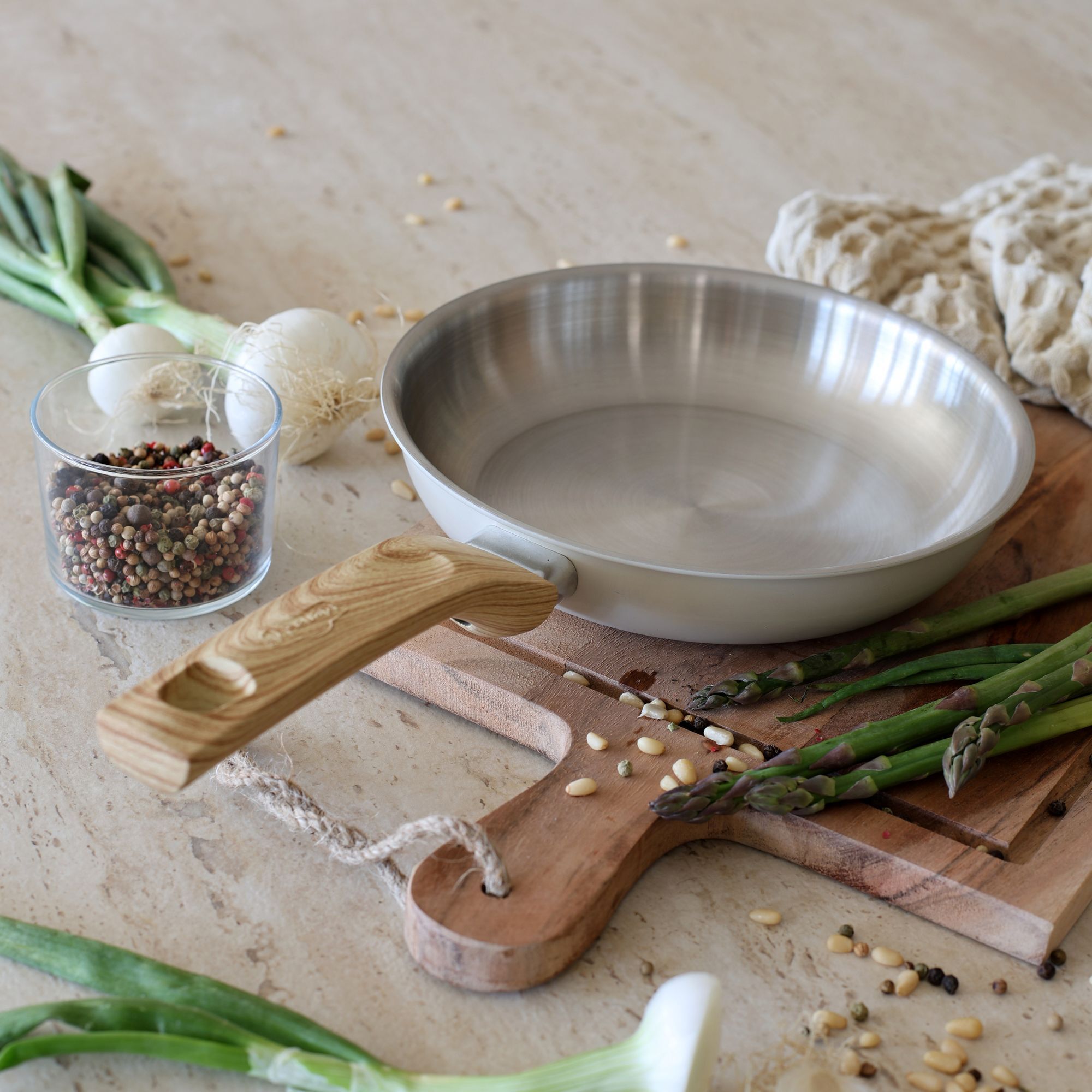 Lot de 3 poêles en acier inoxydable - tous feux EASYNOX