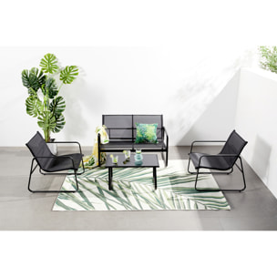 Salon de jardin 4 places en métal LUCKNOW