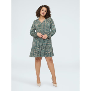 Fiorella Rubino - Vestido SMILE con estampado paisley - Verde militare