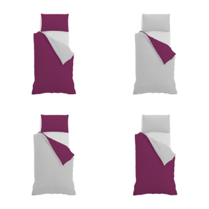 PARURE COPRIPIUMINO NATURAL COLOR SINGOLO - 100% COTONE MADE IN ITALY