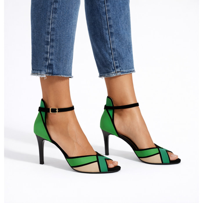 Decolletè con cinturino alla caviglia - tacco 8,5 cm