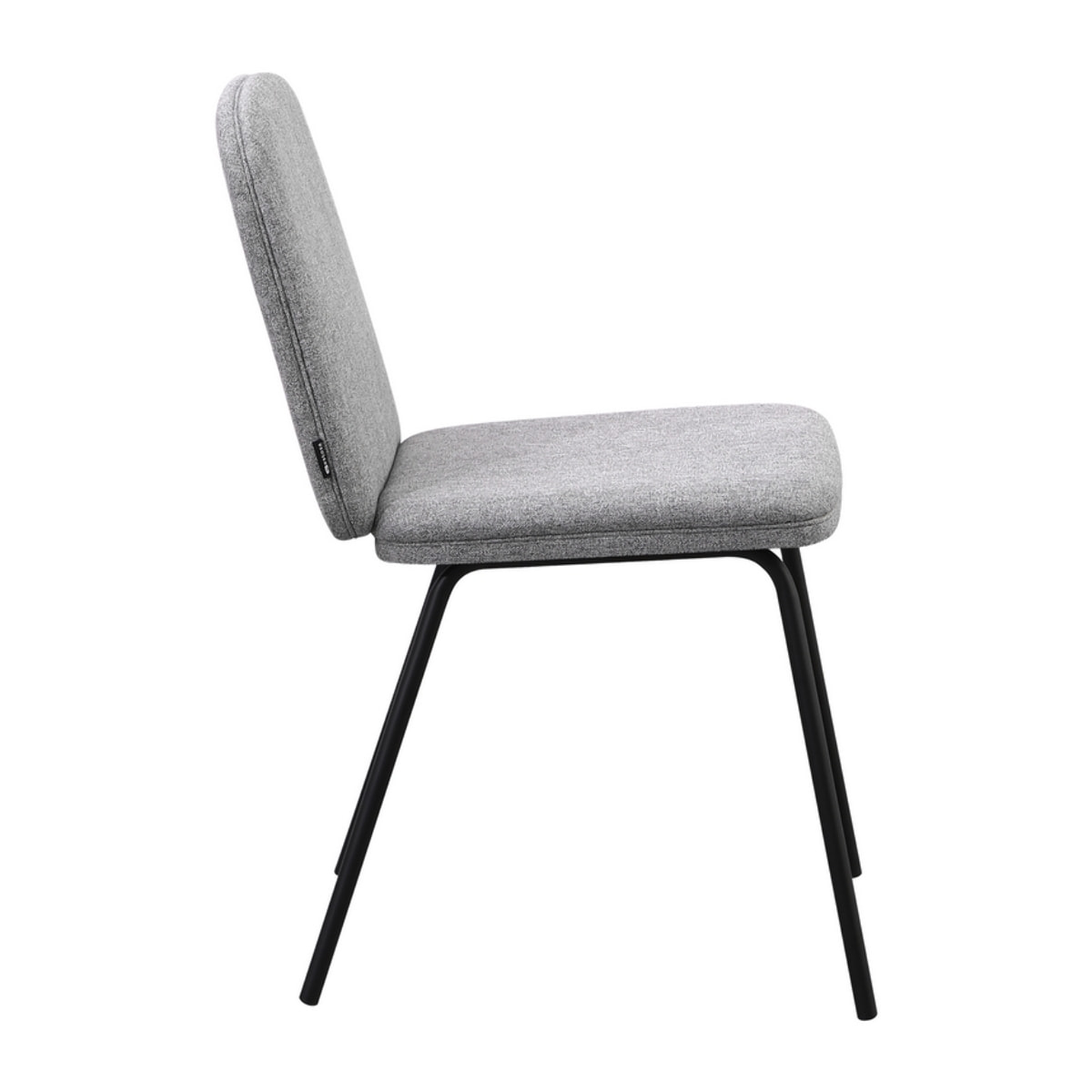 Set 2 sedie moderne in tessuto grigio chiaro con gambe in metallo - Karen