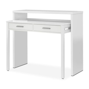 Mesa de escritorio extensible Zira Blanco Artik (Blanco Mate)