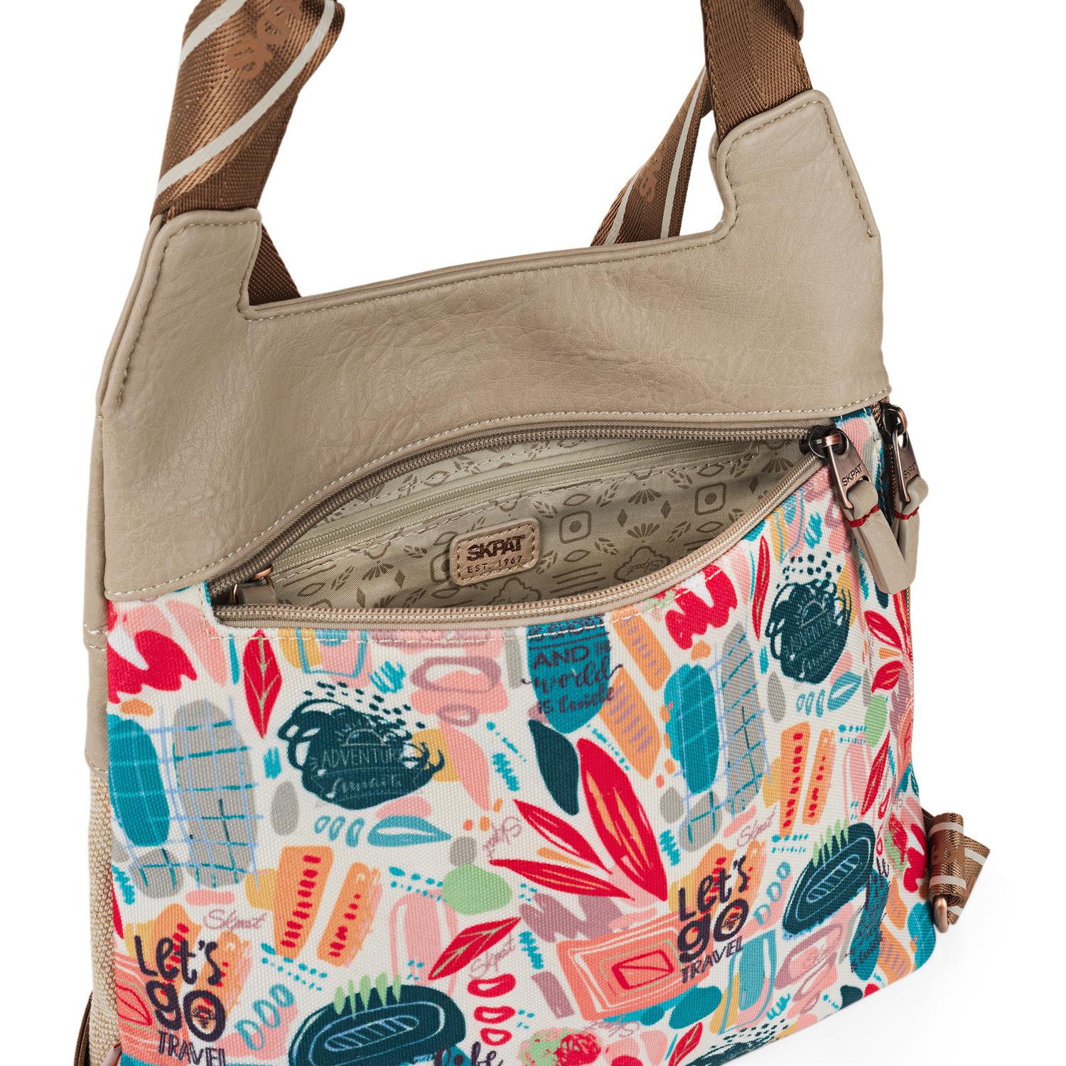 Bolso Mochila Mujer Skpat Arezzo Beige