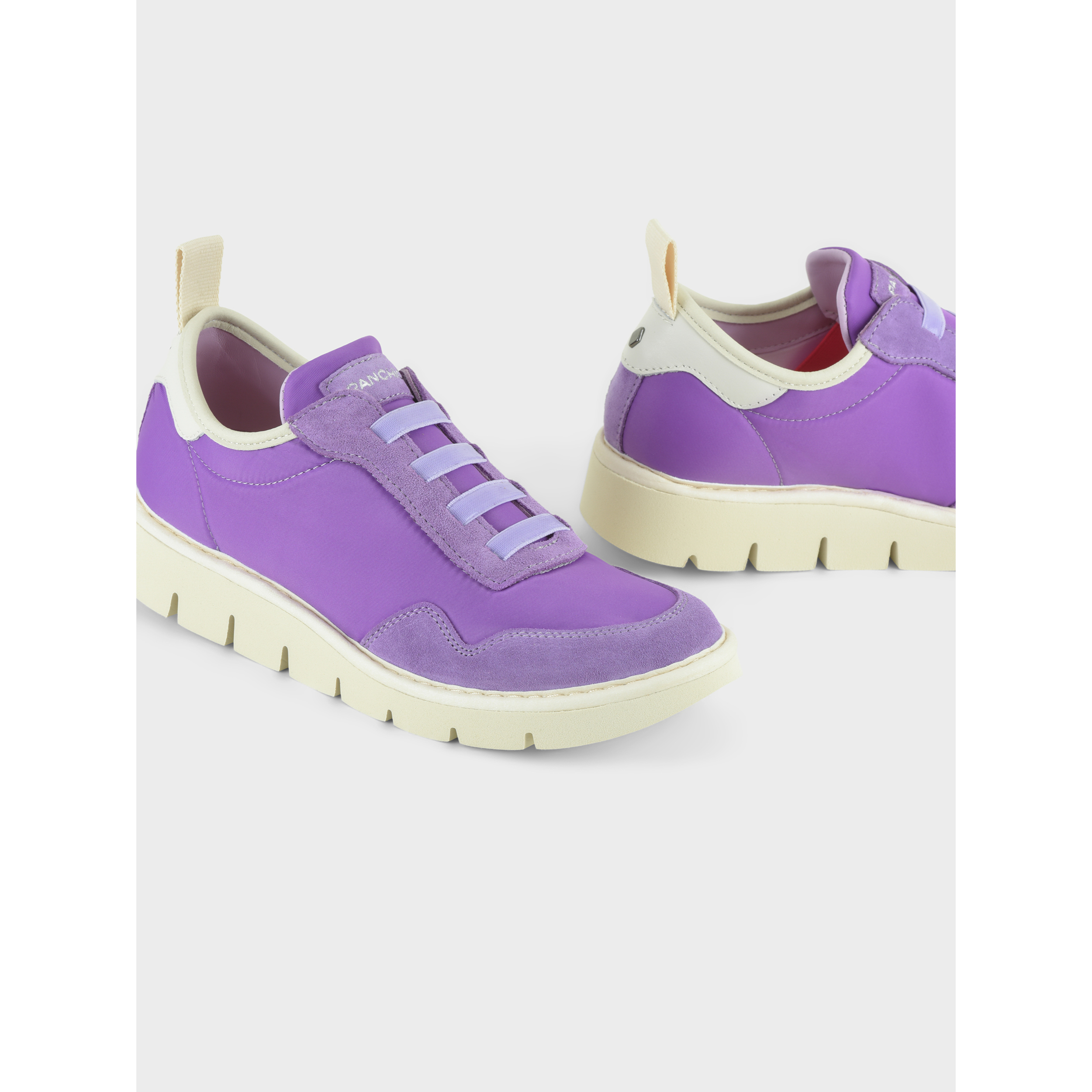 SLIP ON P05 DONNA IN NYLON E SUEDE VIOLA