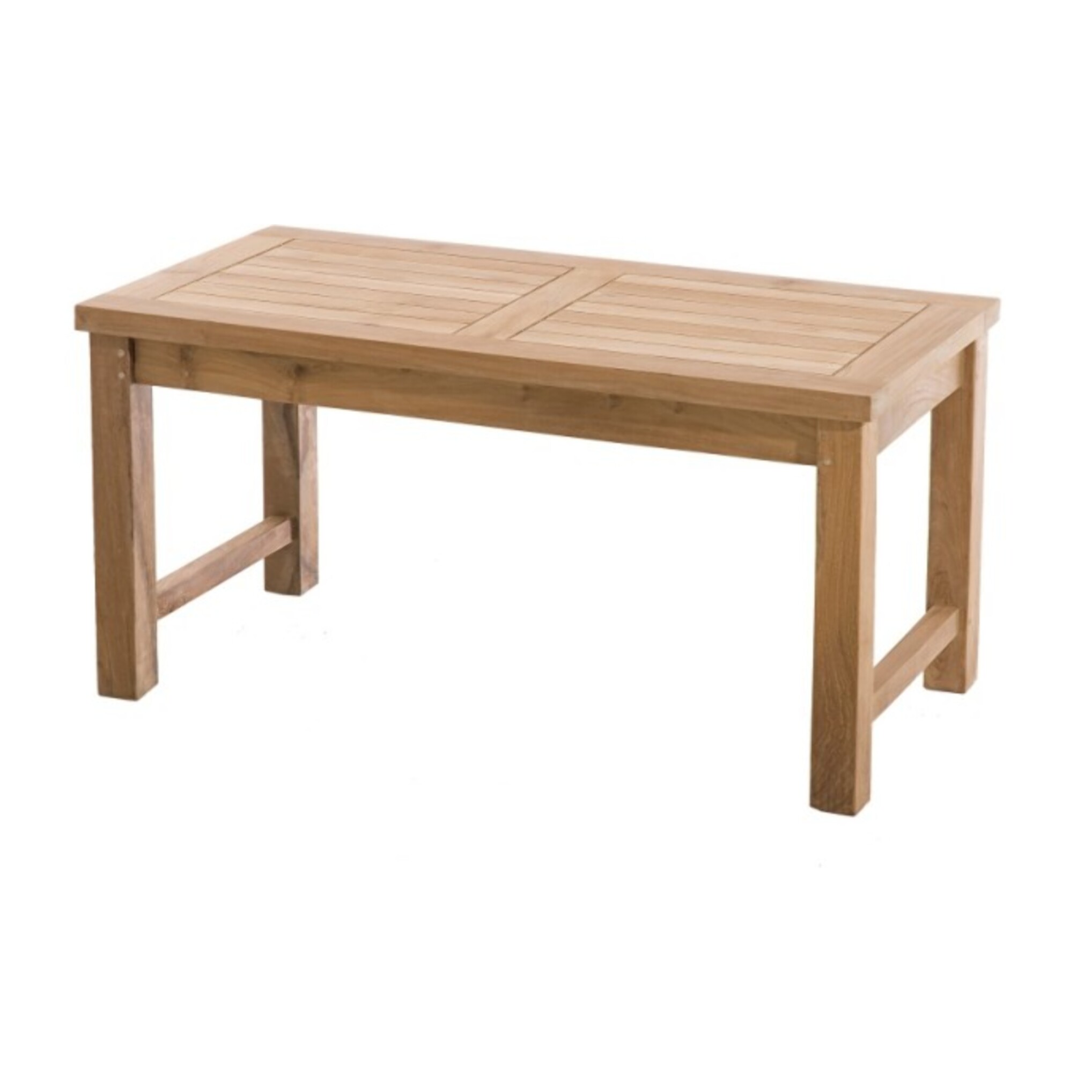 FUN - Table basse de jardin rectangulaire 90x45cm en bois Teck