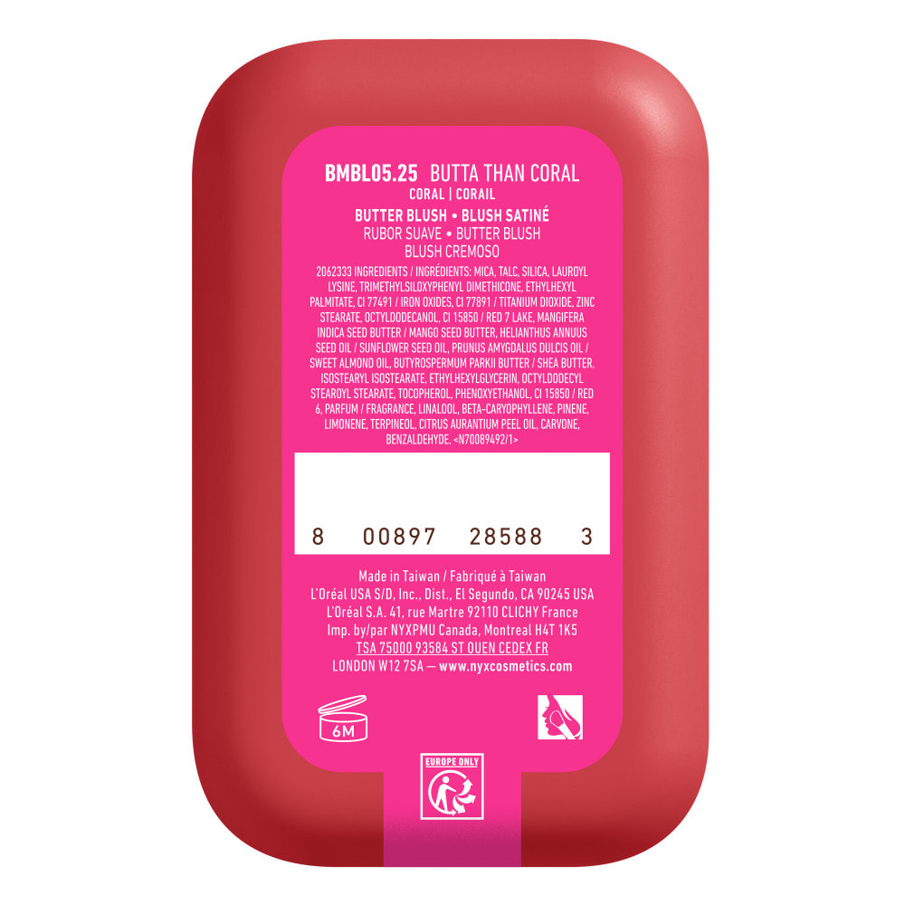 NYX Professional Makeup Buttermelt Blush BUTTA THAN CORAL