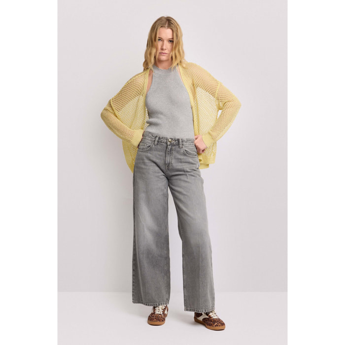 Kocca - Pantaloni in cotone gamba dritta Donna, Denim
