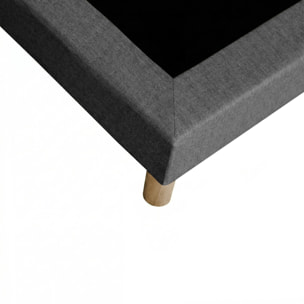Ensemble matelas mousse haute résilience CALLISTO, H29 cm, accueil mémoire de forme, sommier gris foncé