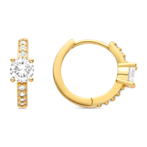Pendientes de Circonita Brillante acabados en oro amarillo de 18K