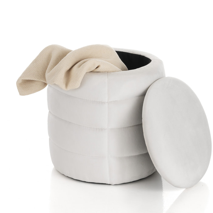 Pouf imbottito contenitore GUM WHITE