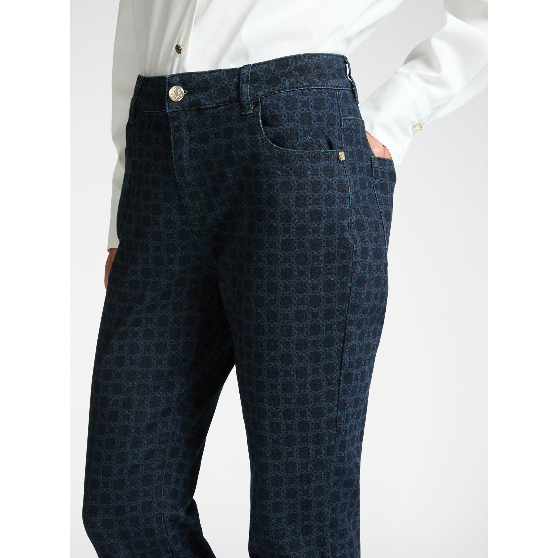 Elena Mirò - Jeans Monogram blu - Blu