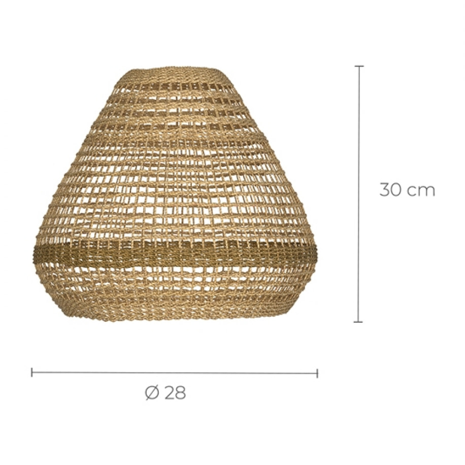 Abat-jour en feuille de palmier et posidonie ∅ 28cm - Biga