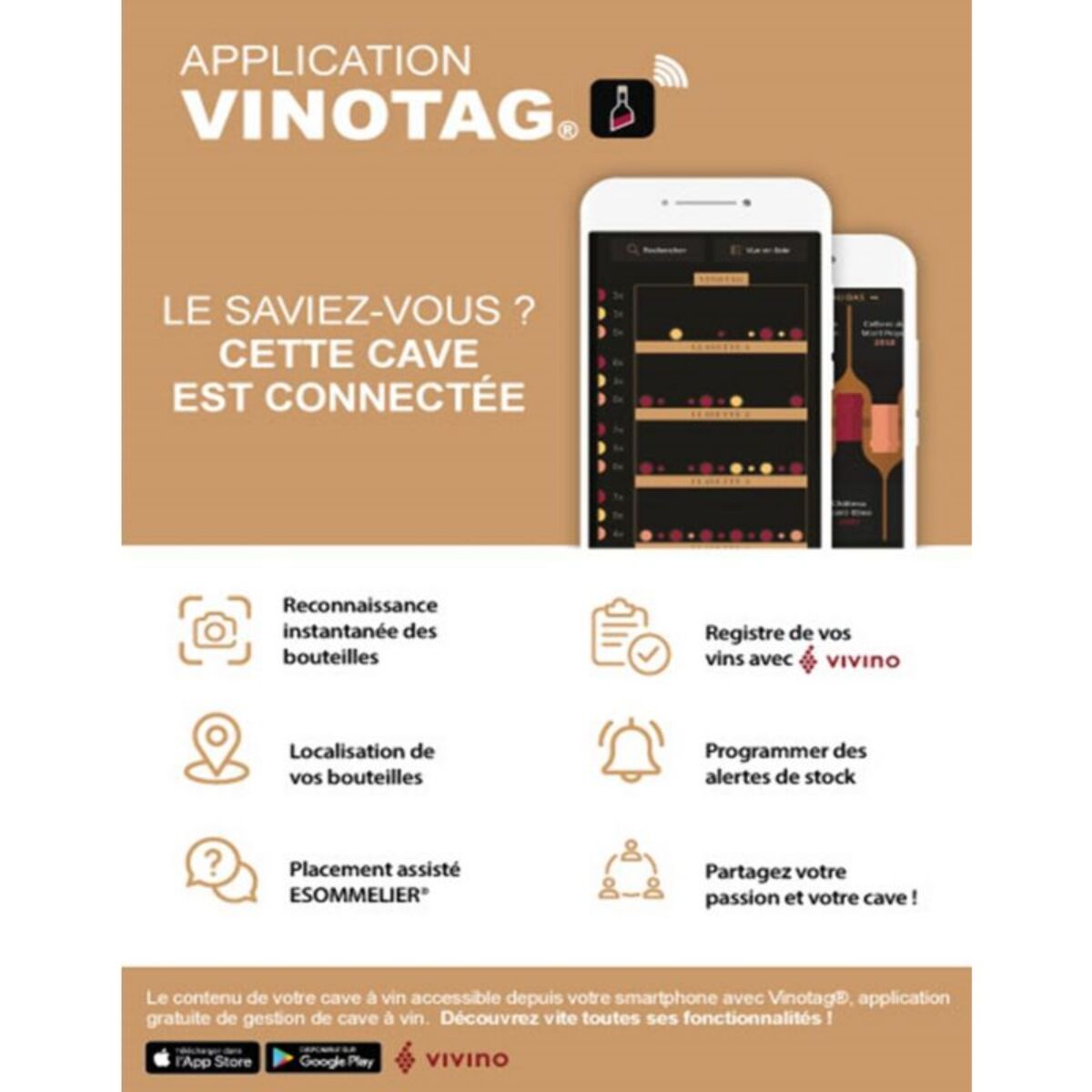 Cave à vin encastrable LE CELLIER LC20BUF