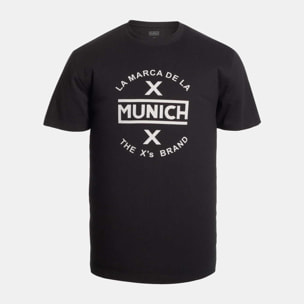 Camiseta MUNICH de algodón negra