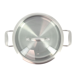 Faitout acier inoxydable 24cm - fait en France - tous feux TRIPLY