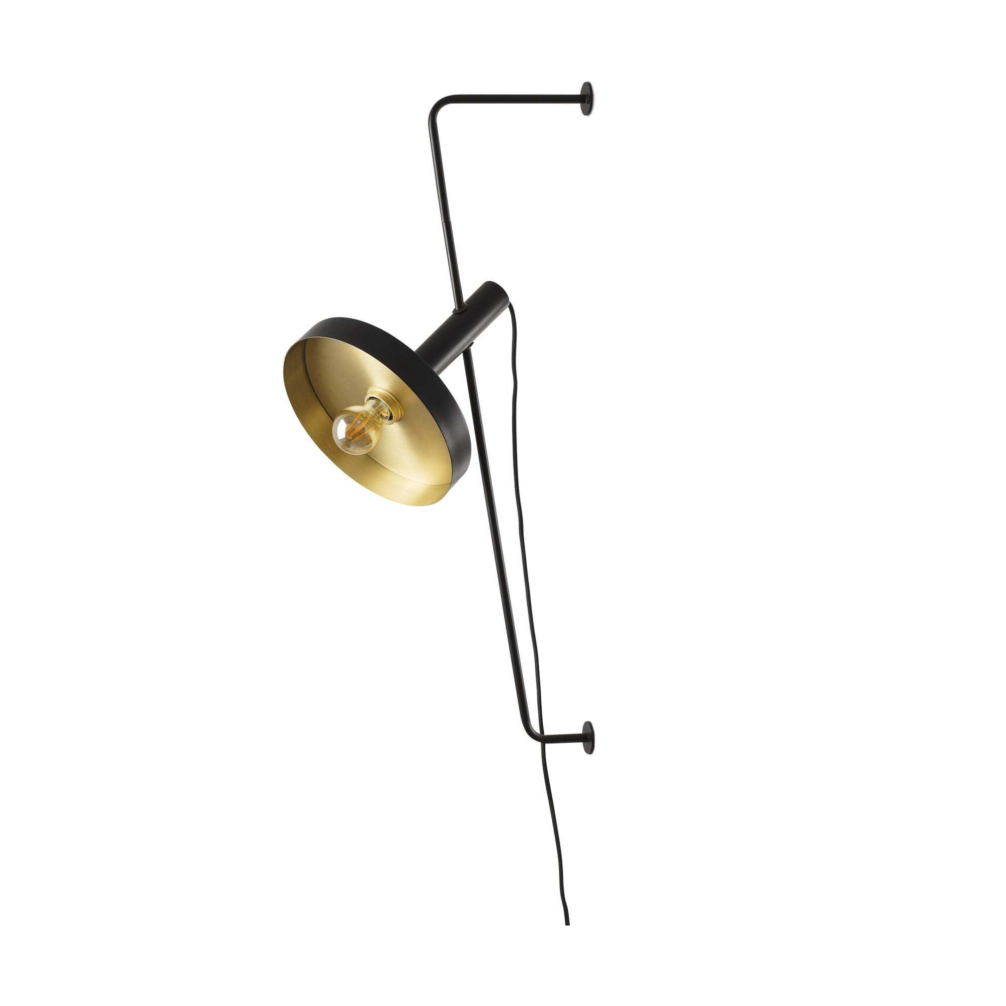 WHIZZ Lampe applique noire/or