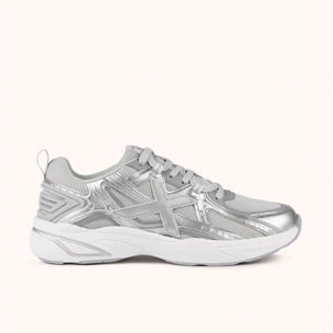 MUNICH M2000 09 Sneakers Retro Running Gris y Plata