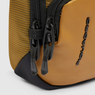 Piquadro Tracolla porta iPad®mini in tessuto riciclato e materiale bio-based con protezione RFID