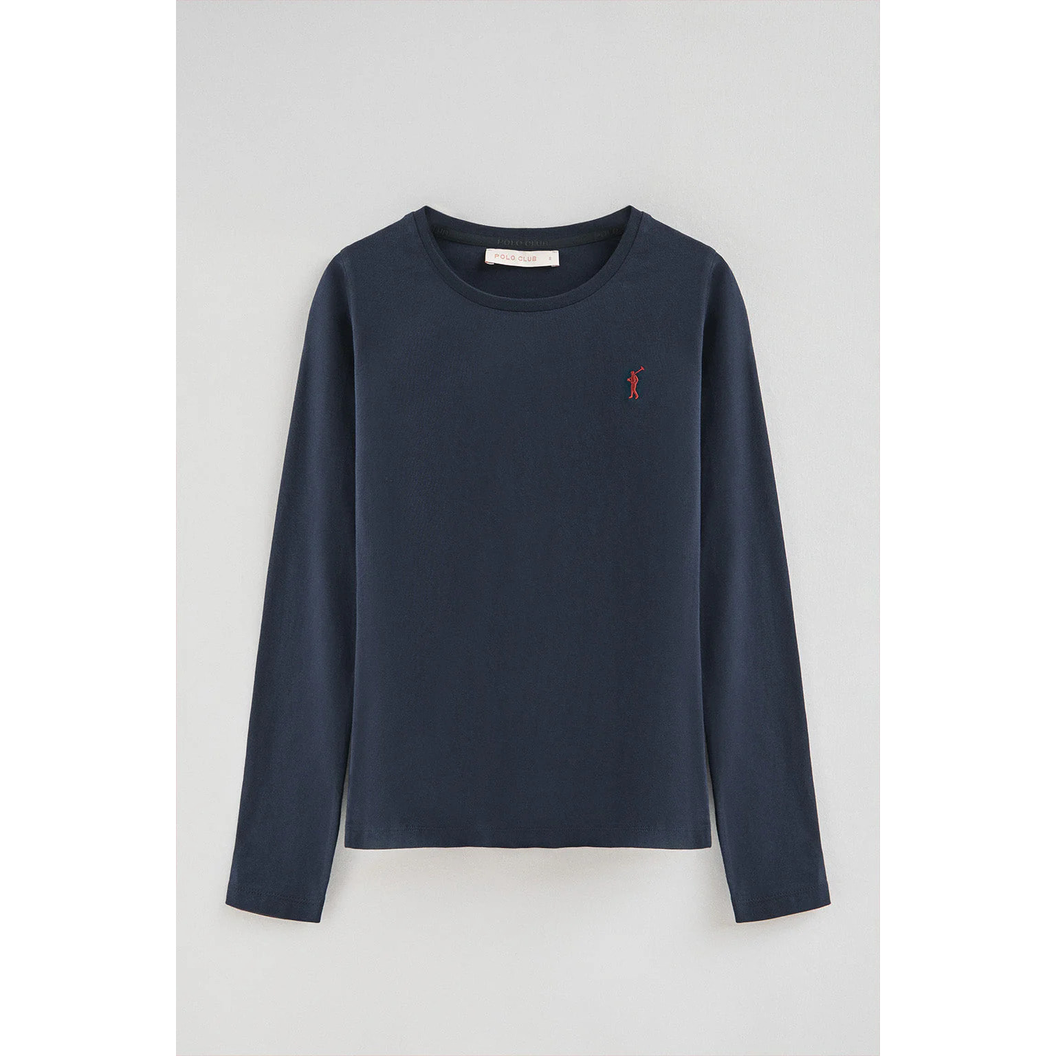 Pack mujer de dos camisetas azul marino y blanca de manga larga y logo bordado Rigby Go