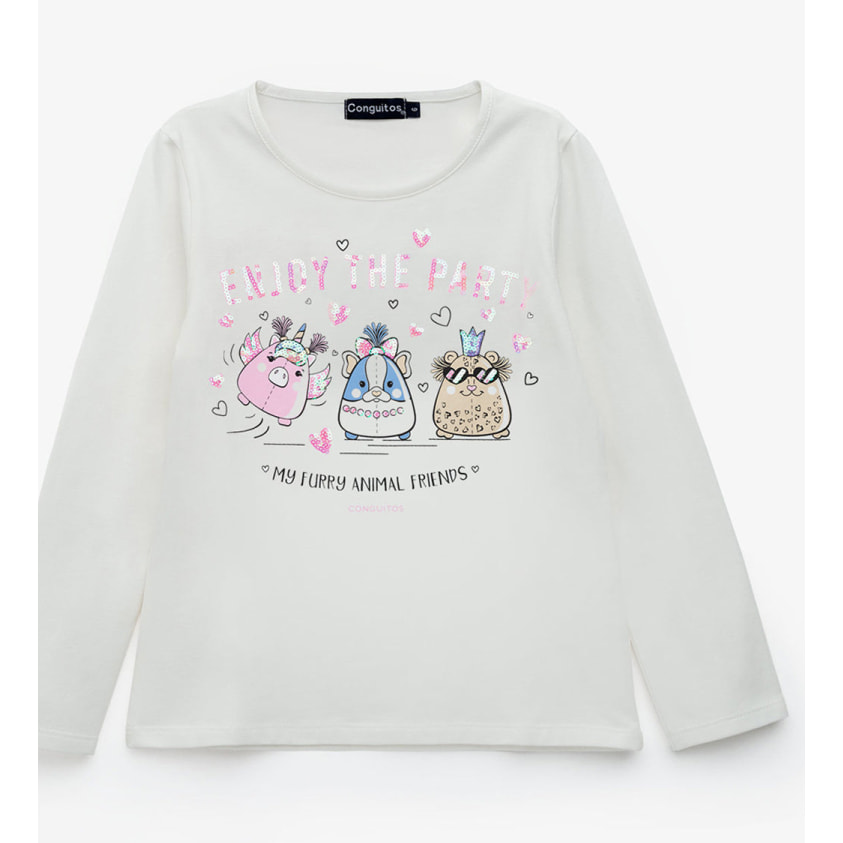 Conguitos - T-shirt casual a maniche corte stampata