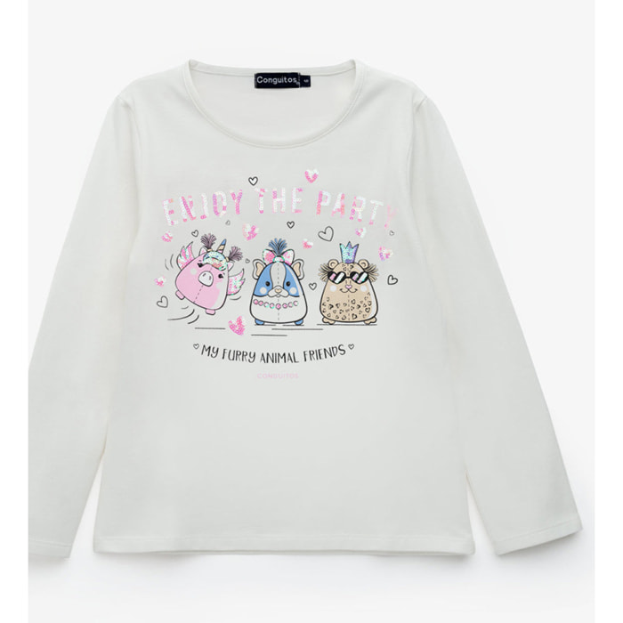 Conguitos - T-shirt casual a maniche corte stampata