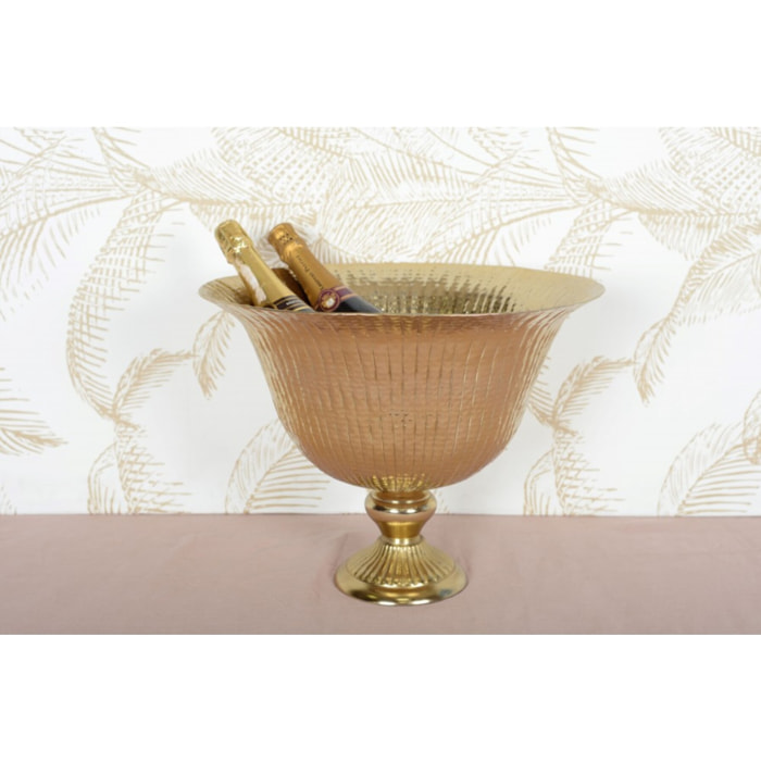 Coupe sur pied dorée brillante 41x41x33.5cm