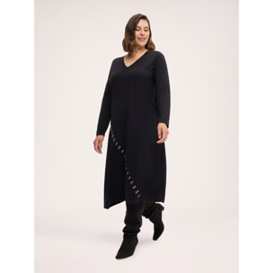 Fiorella Rubino - Vestito in maglia con applicazioni - Nero