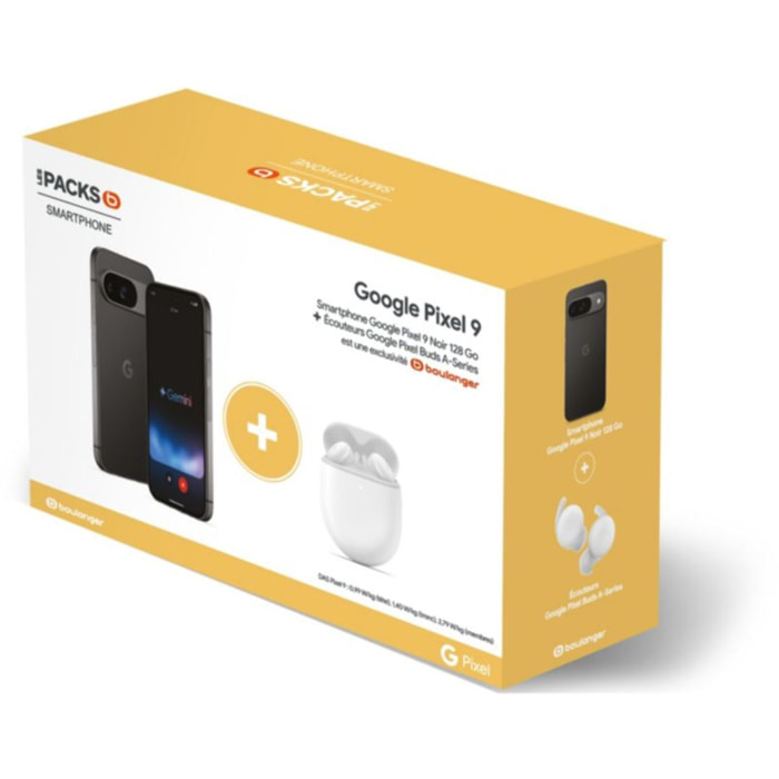 Smartphone GOOGLE Pack Pixel 9 + Buds A-Series