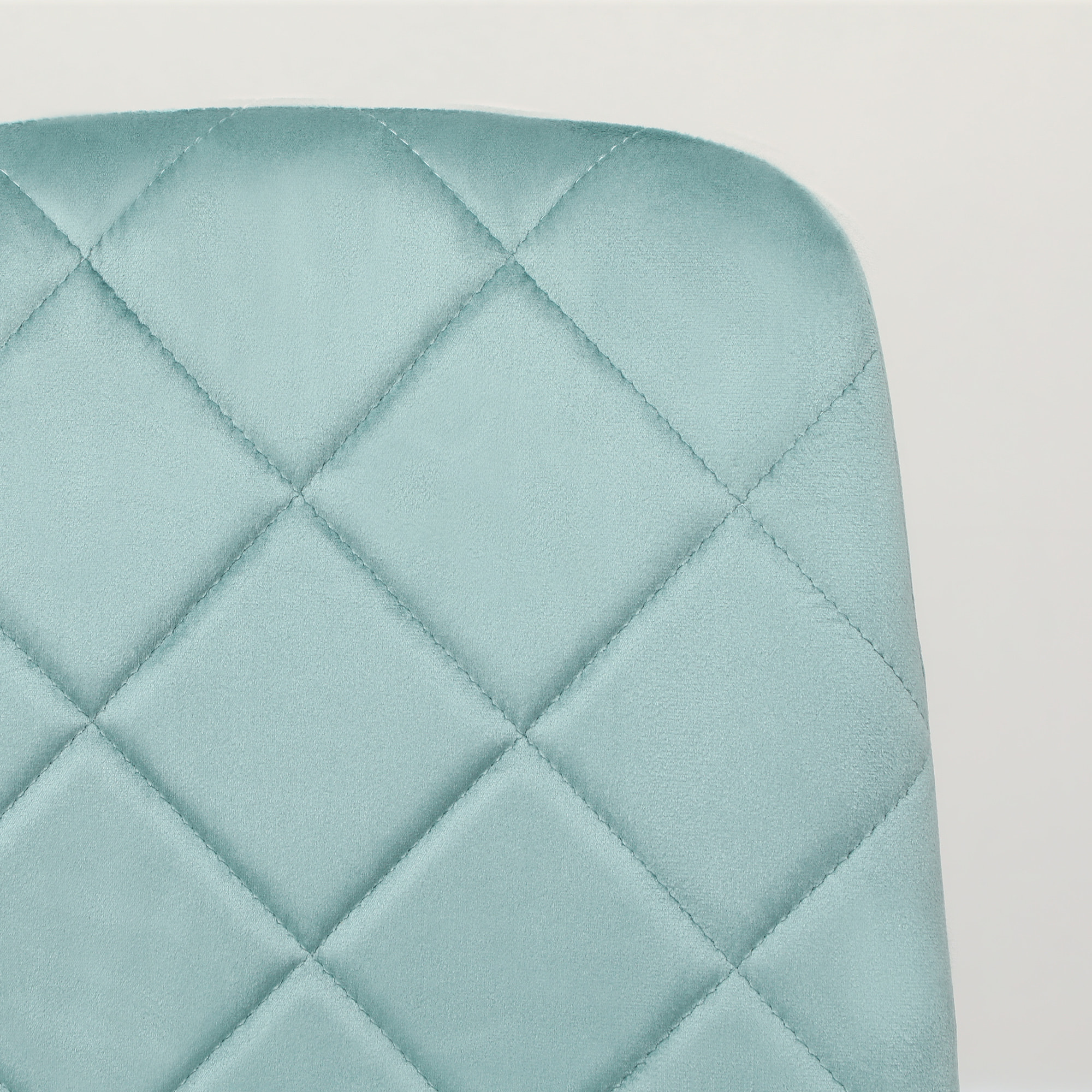 Lot de 4 chaises velours - chaises de salle à manger design Chesterfield - vert d'eau