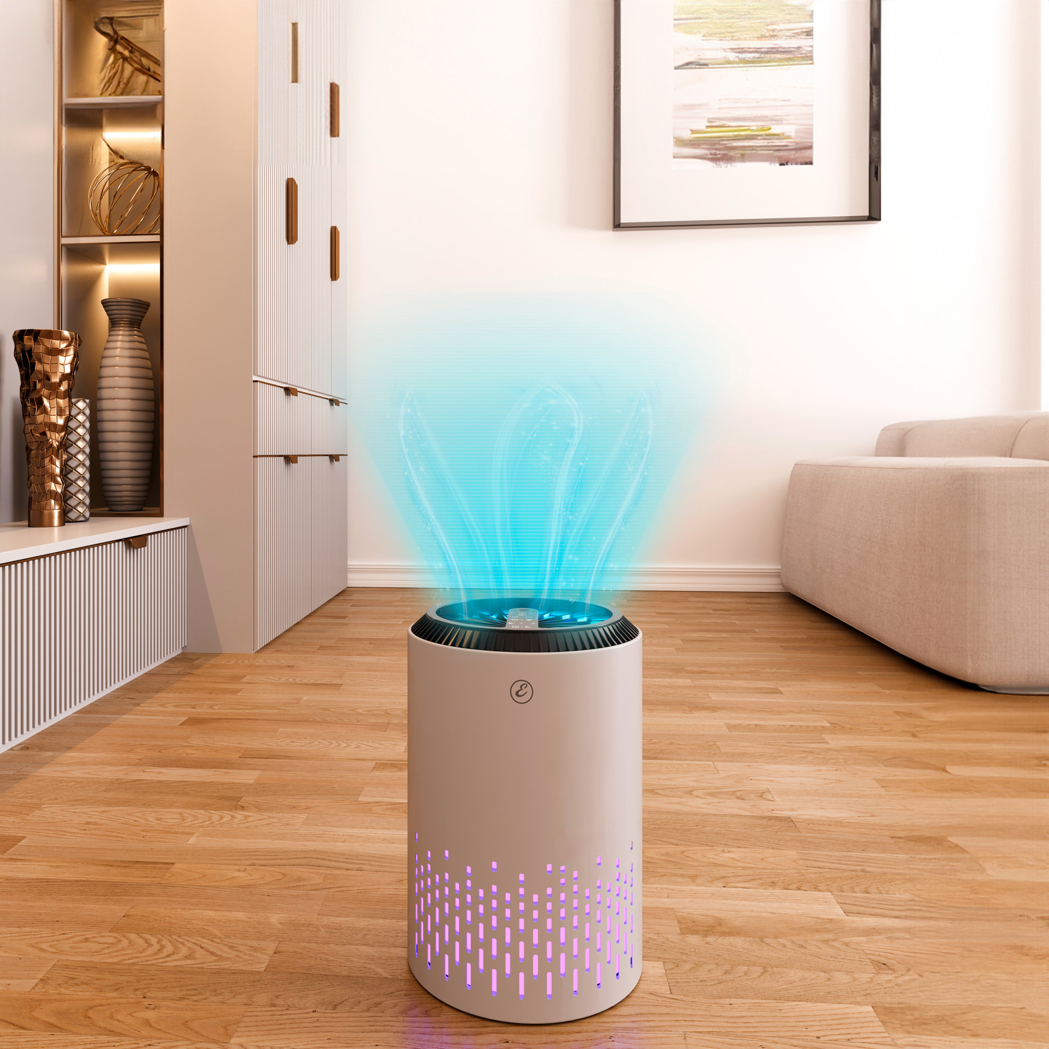 Purificatore Aria Portatile Air Purifier Filtro Hepa H13 22 Watt Elimina Odori Pollini Polvere Con Timer Camera Letto Soggiorno Bagno Ufficio 20 Mq