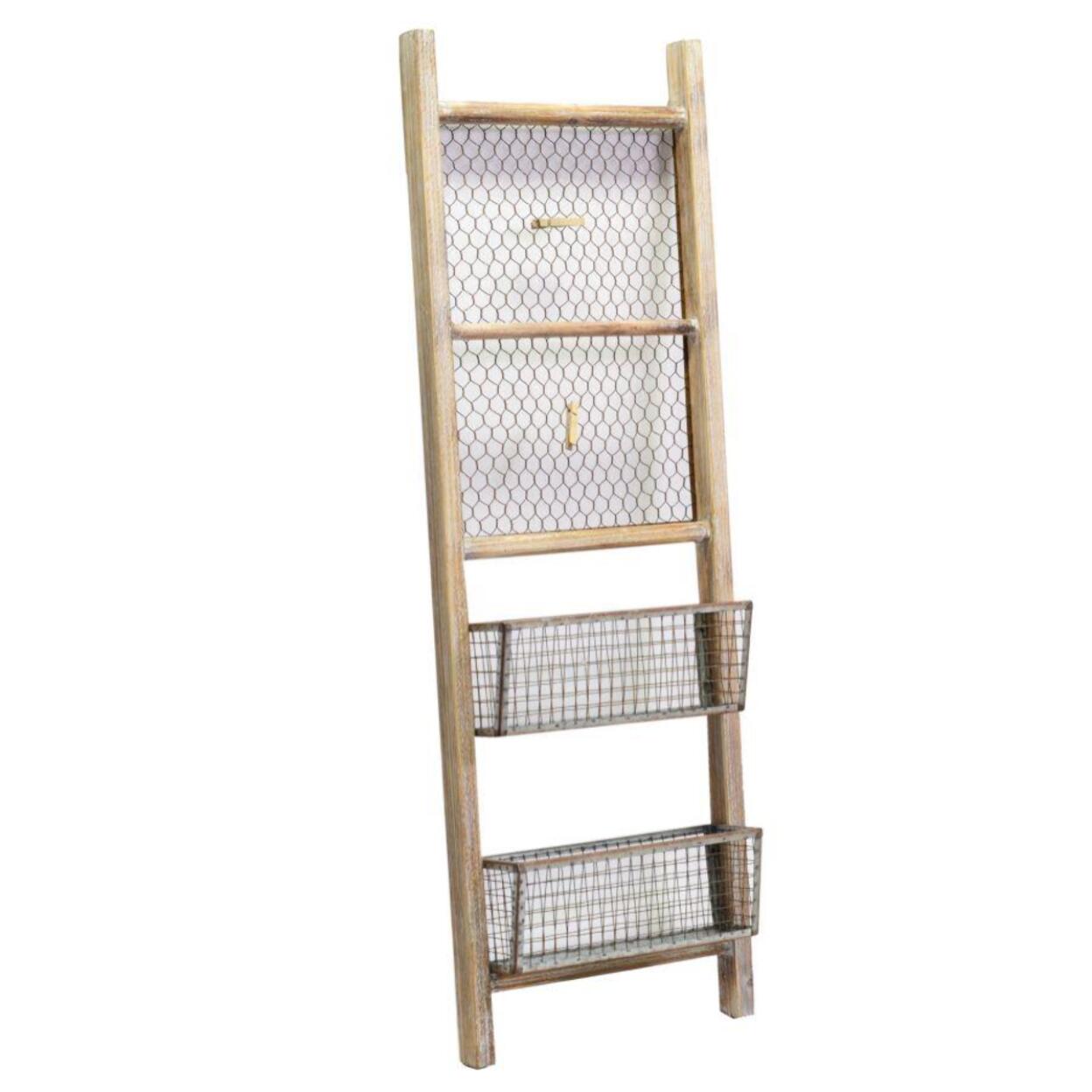 Portamemo in legno con portatutto 2 cassetti rettangolare cm30,5x10h91,5