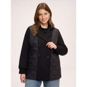 Fiorella Rubino - Plumífero trench de doble botonadura - Negro