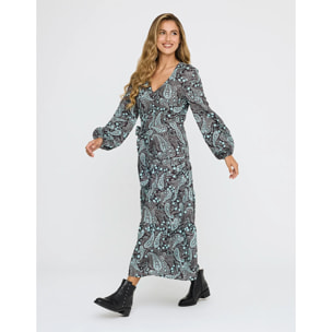 Vestido Midi Vaporoso Negro - Lunarda