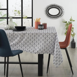 Nappe anti-tache "Hindi" - gris - 140x240 cm