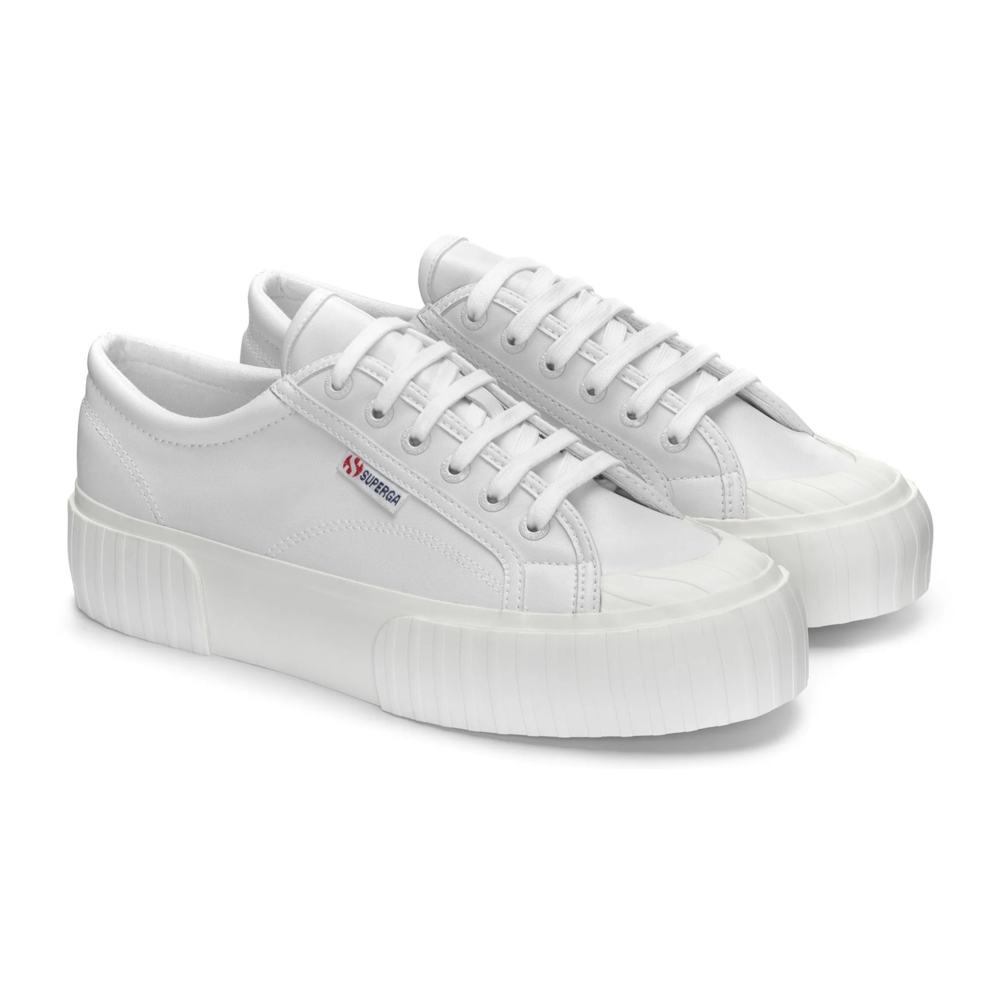 Superga - Sneakers Donna Bianco - 2631 STRIPE PLATFORM VEGAN MATERIAL