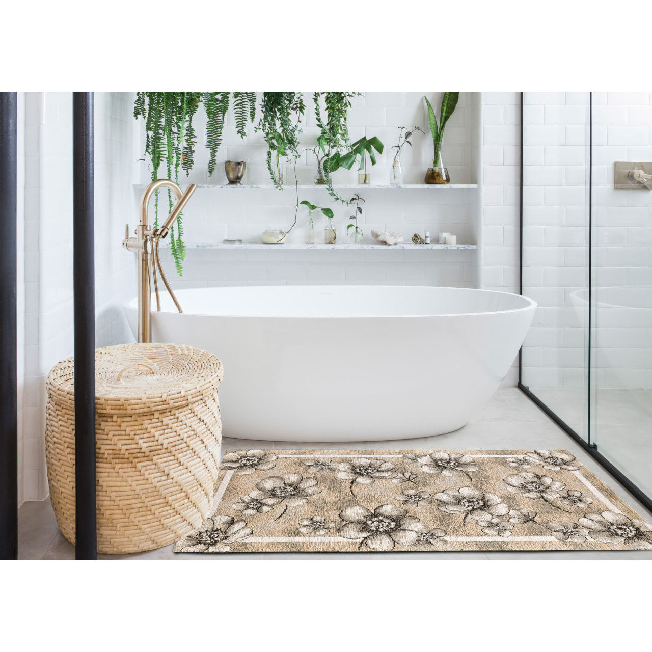 Tappeto Jacquard Ideale Cucina Ingresso Made In Italy Antiscivolo, Lavabile, Morbido Disegno Emily Tortora By Suardi