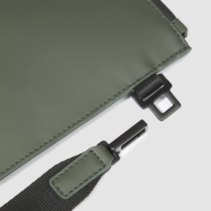 Piquadro Pochette porta iPad® 11 in tessuto gommato resistente all'acqua con tasca per AirPods®