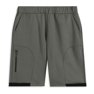 Pantaloni corti uomo in cotone con inserti a contrasto