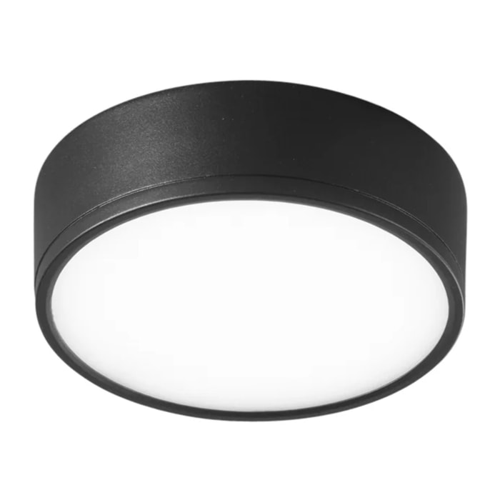 Plafoniera LED KLIO rotonda nera 22W 4000K (Luce naturale) 17 cm.