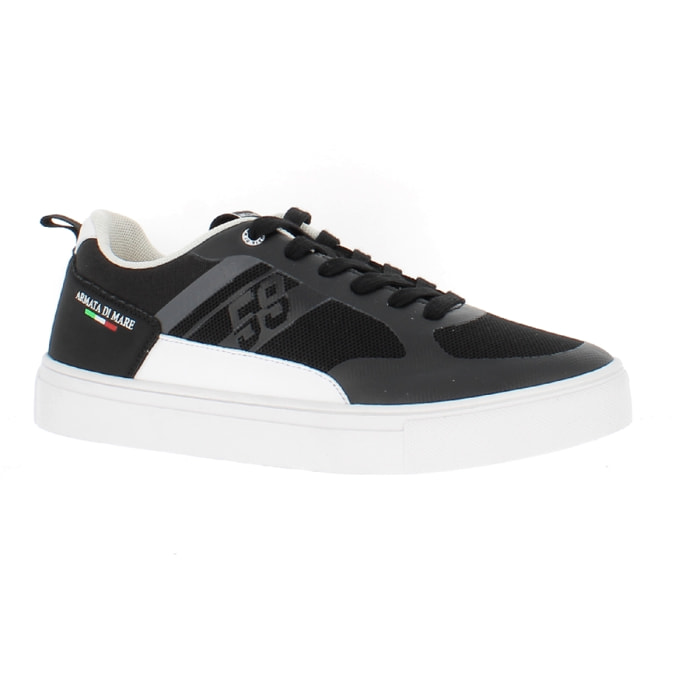 Armata di Mare Scarpe Uomo Court Sneakers Casual con Soletta Rimovibile in Memory Foam AMU SS23D331 Black