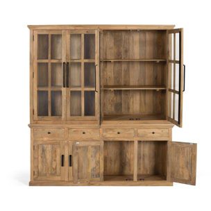 Alacena de Madera de Mango 208 Cm Estilo Rústico Moderno